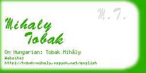 mihaly tobak business card